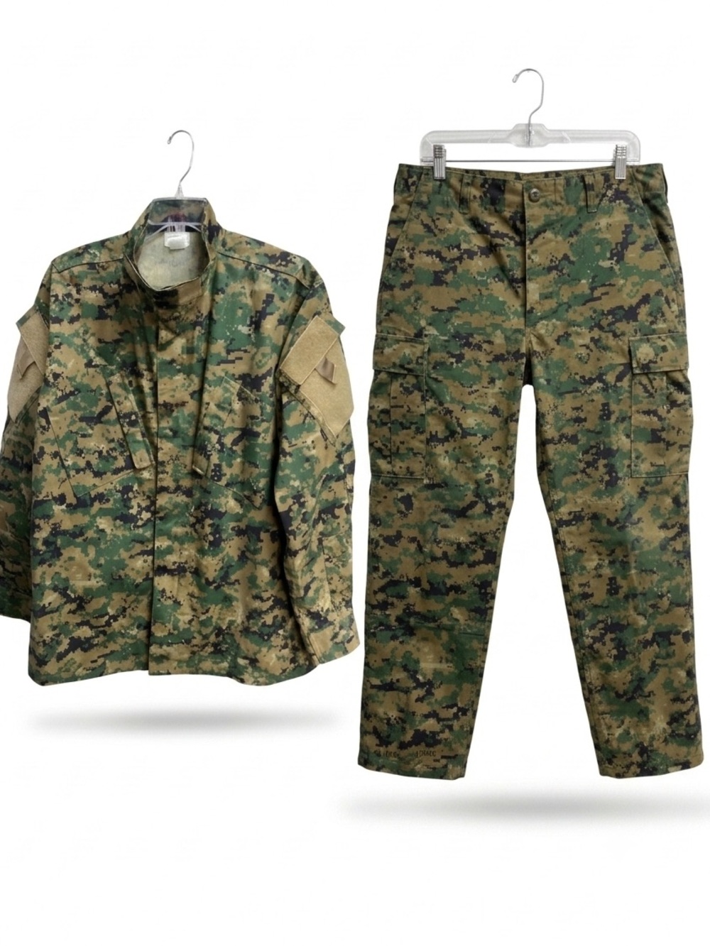 Tru Spec Men's Large Digital Woodland Camouflage Field Jacket Pants Set Military